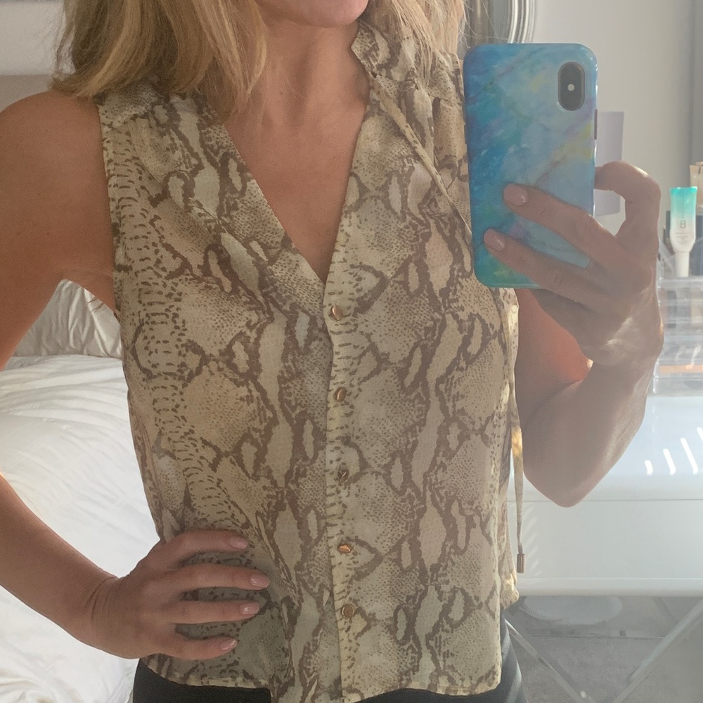 H&M Snakeskin Blouse